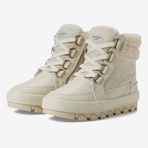 Sperry Women’s Juneau Low Hiker Wool Boot Ivory, Sz 9, NWOB